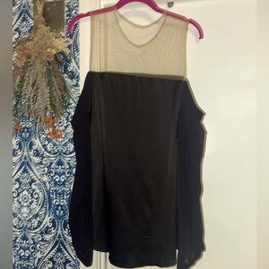 🖤Vintage Silvia Tcherassi Silk Black Off-the-Shoulder Blouse 🖤